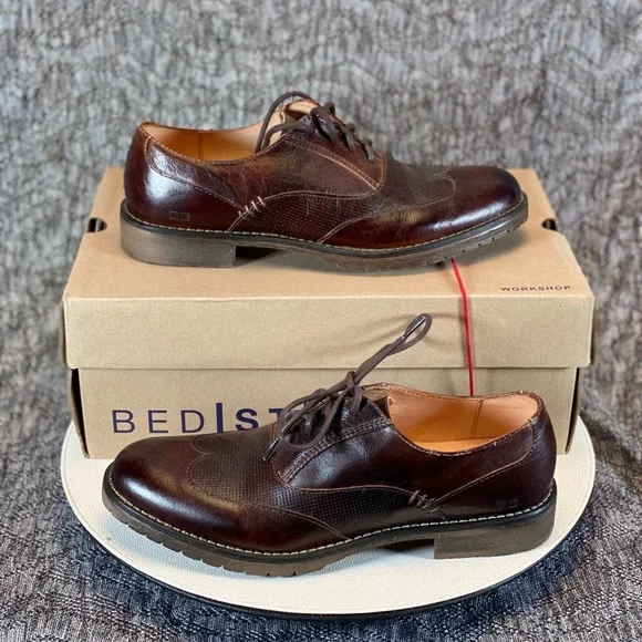 Bed Stu Cobbler Series Men Sz 8 Oxford Wingtip Brown Leather Vegetable Tanned Bradley | Bed Stu – Bed|Stü main image 2